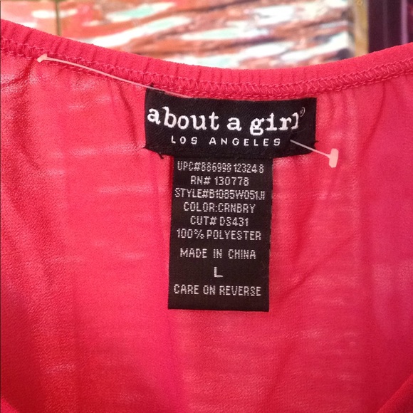 Preppy pink sheer ruffled tank top - Picture 2 of 3